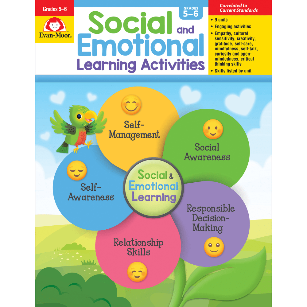 EVAN-MOOR CORPORATION Evan-Moor EMC6098  Social and Emotional Learning Activities Book, Grades 5-6