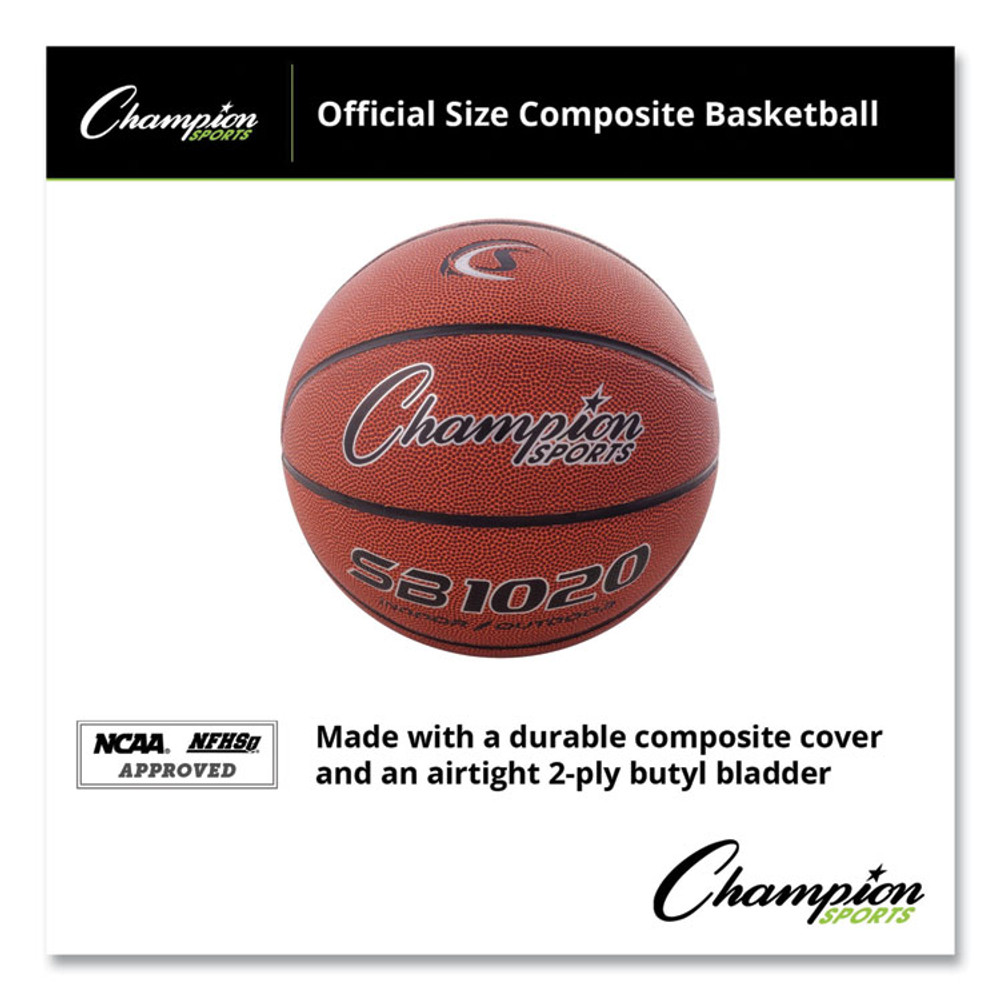 CHAMPION SPORT Sports SB1020 Composite Basketball, Official Size, Brown