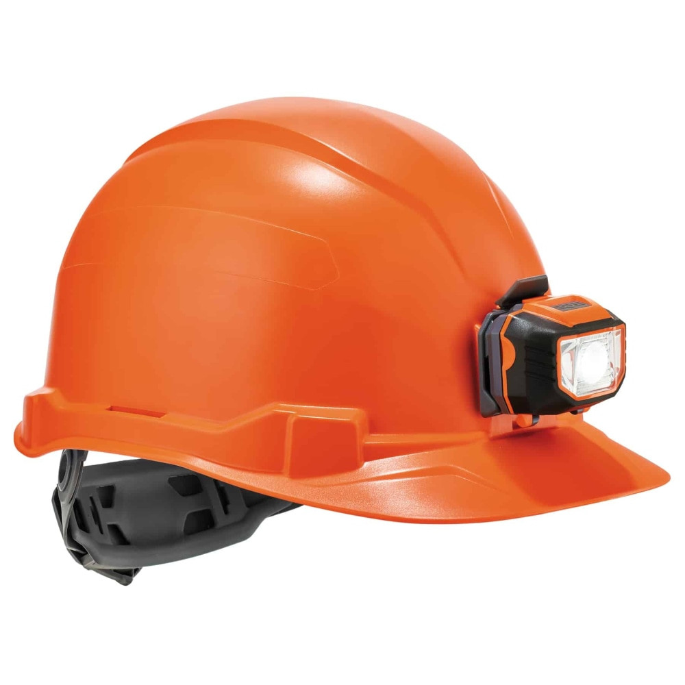 ERGODYNE CORPORATION 60143 Ergodyne Skullerz 8970LED Class E Cap-Style Hard Hat And LED Light With Ratchet Suspension, Orange