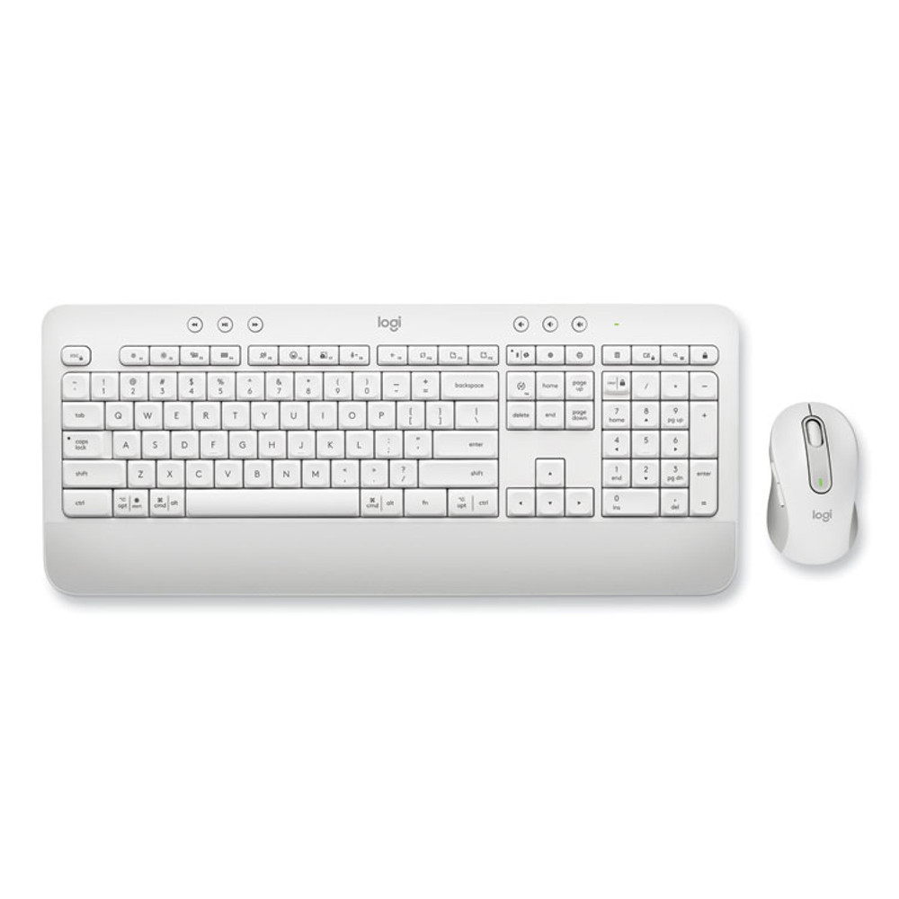 LOGITECH, INC. 920011018 Signature MK650 Wireless Keyboard and Mouse Combo for Business, 2.4 GHz Frequency/32 ft Wireless Range, Off White