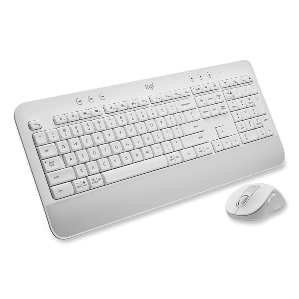 LOGITECH, INC. 920011018 Signature MK650 Wireless Keyboard and Mouse Combo for Business, 2.4 GHz Frequency/32 ft Wireless Range, Off White