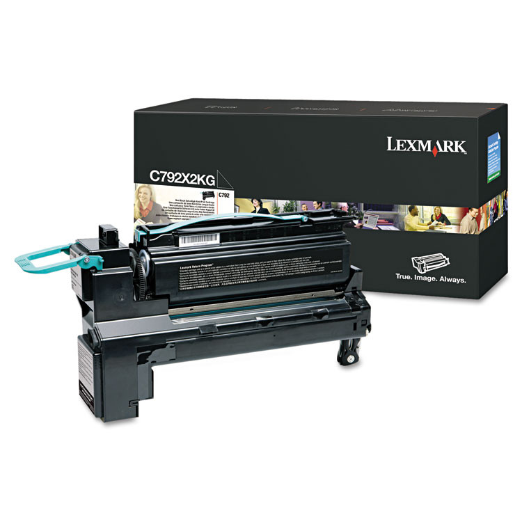 LEXMARK INT'L, INC. C792X2KG C792X2KG Extra High-Yield Toner, 20,000 Page-Yield, Black