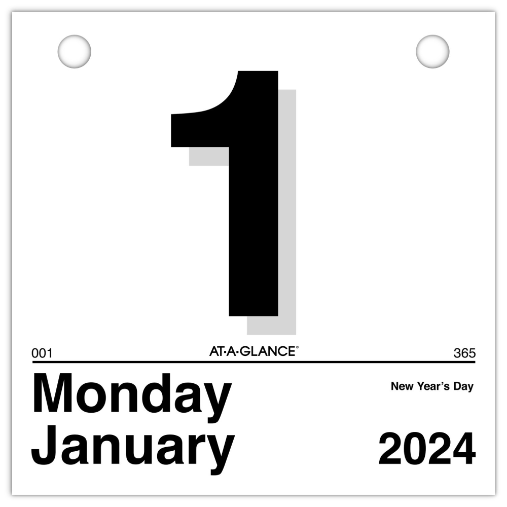 ACCO BRANDS USA, LLC AT-A-GLANCE K15024 2024 AT-A-GLANCE Today Is" Daily Wall Calendar Refill, 6in x 6in, January to December 2024, K150