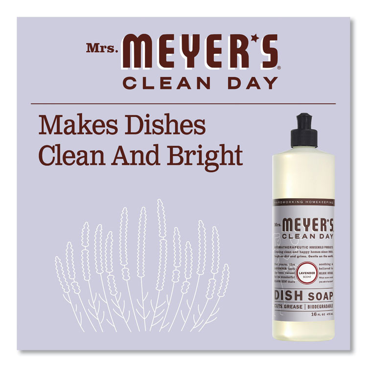 THE CALDREA COMPANY Mrs. Meyer's® 347634EA Dish Soap, Lavender Scent, 16 oz Bottle