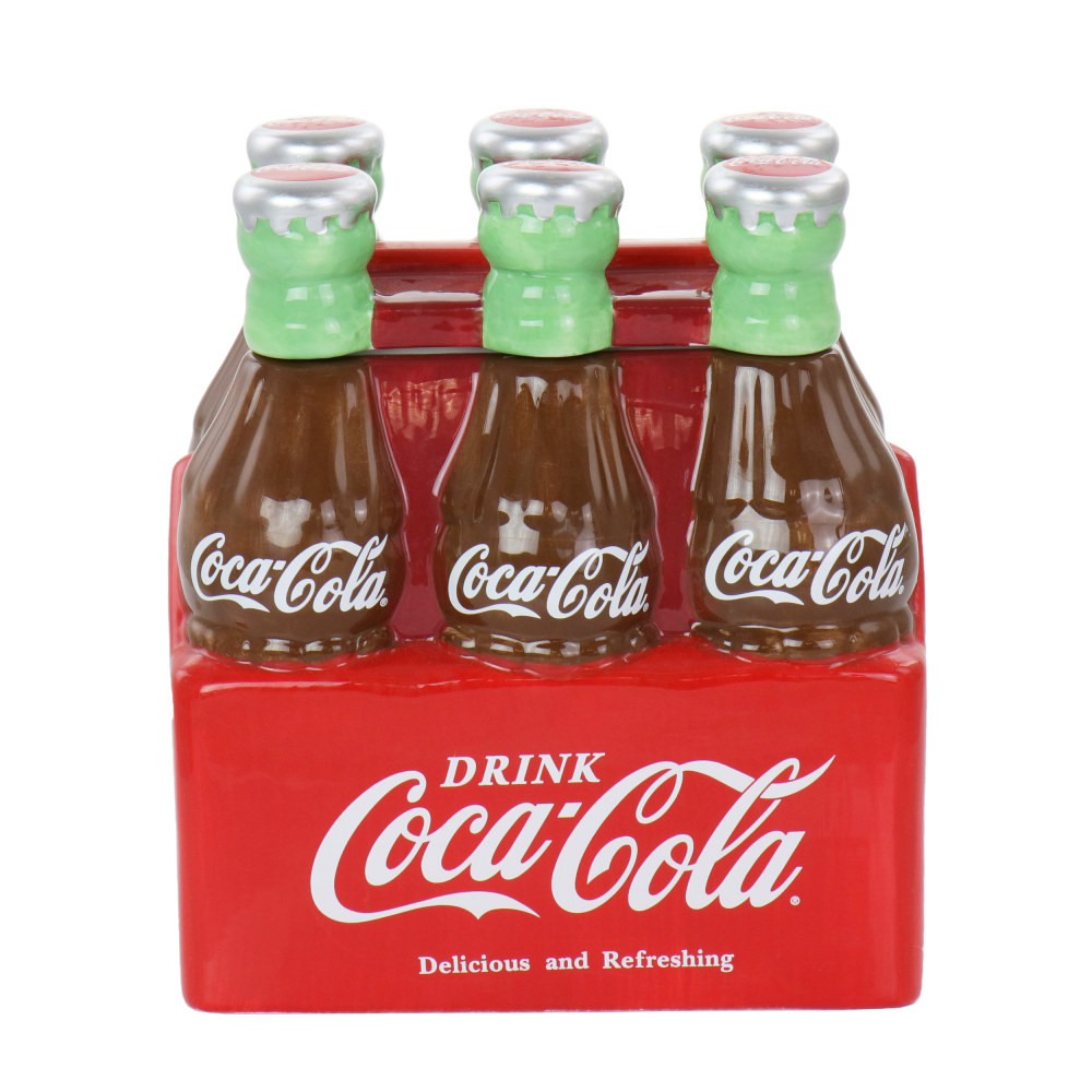 GIBSON OVERSEAS INC. 995115151M Coca-Cola Durastone Snack Jars, Pack Of 6 Jars