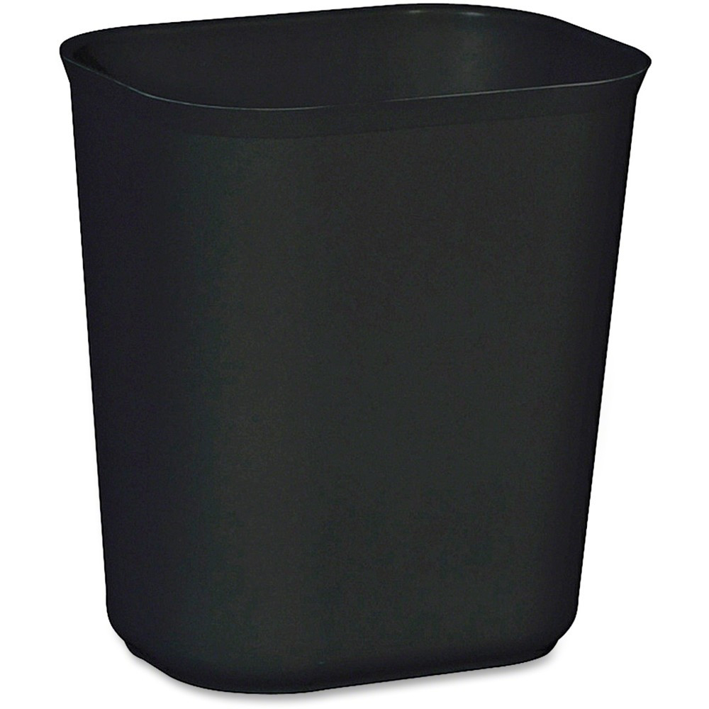 RUBBERMAID 254100BK  Fire-Resistant Wastebasket, 3.5 Gallons, 12 1/4in x 11 1/8in x 8 1/4in, Black