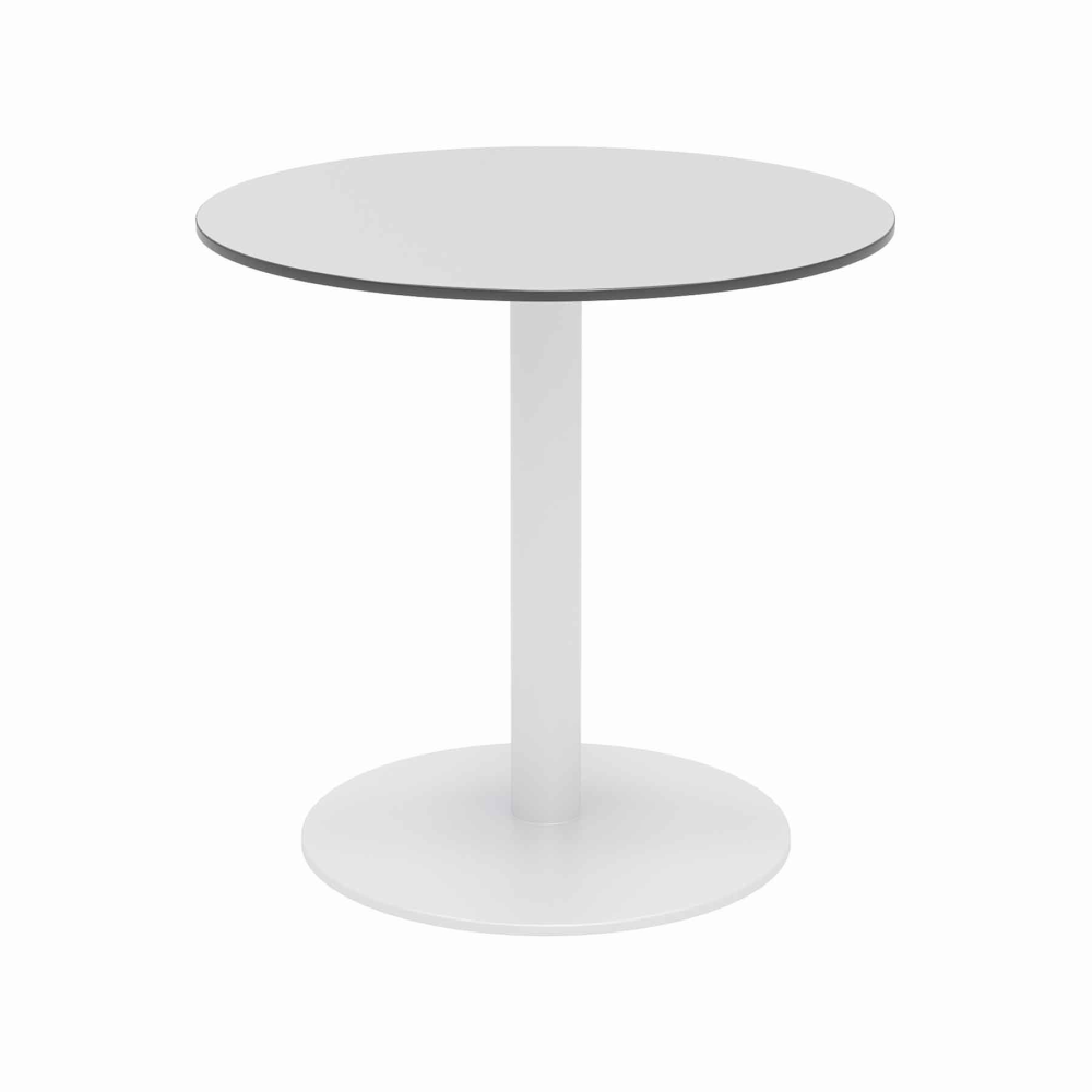 KENTUCKIANA FOAM INC KFI Studios 840031925664  Eveleen Square Outdoor Bistro Patio Table, 41inH x 30inW x 30inD, Gray/Silver