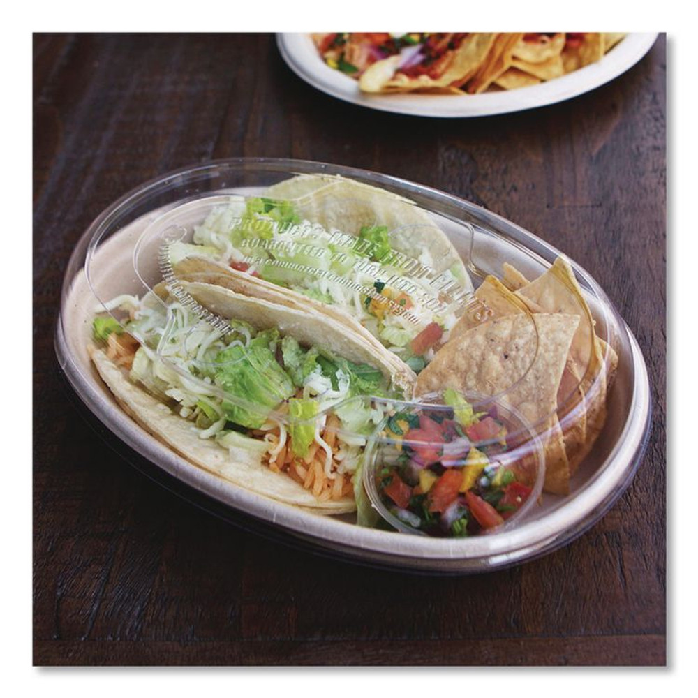 WORLD CENTRIC BOSCUBBSLFP Fiber Bowls, Burrito Bowl, 18 oz, 8 x 5.3 x 1.6, Natural, Paper, 400/Carton