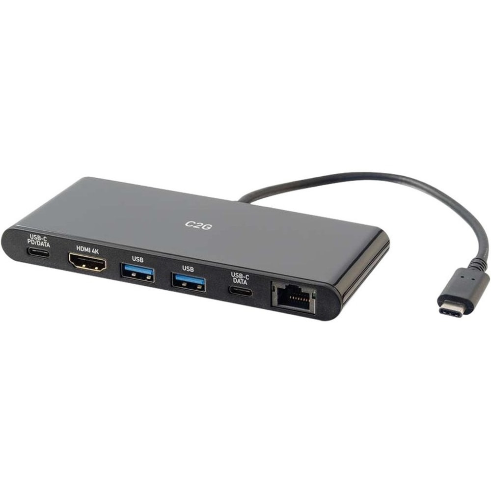 LASTAR INC. C2G 28845  USB C Docking Station with 4K HDMI, USB, Ethernet, and USB C - Power Delivery up to 60W - with HDMI, Ethernet, USB and Power Delivery