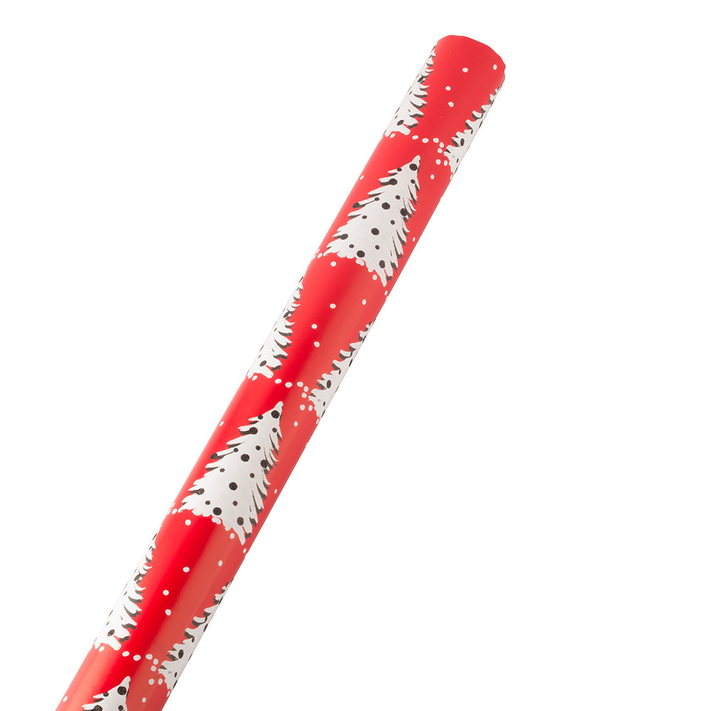 JAM PAPER AND ENVELOPE 0830Q309OD JAM Paper Christmas Wrapping Paper, 20 Sq Ft, Painted Christmas Trees