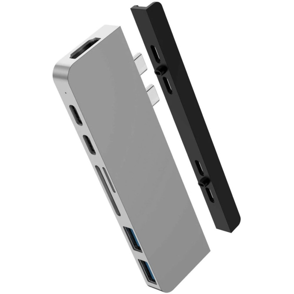 TARGUS, INC. Targus HD28C-SILVER  Sanho HyperDrive DUO 7-in-2 USB-C Hub, Silver