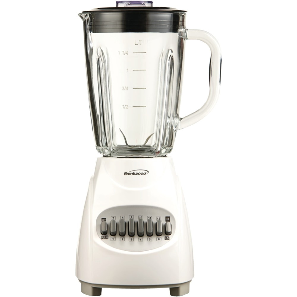 BRENTWOOD APPLIANCES , INC. Brentwood JB-920W  12-Speed Blender With Glass Jar, White