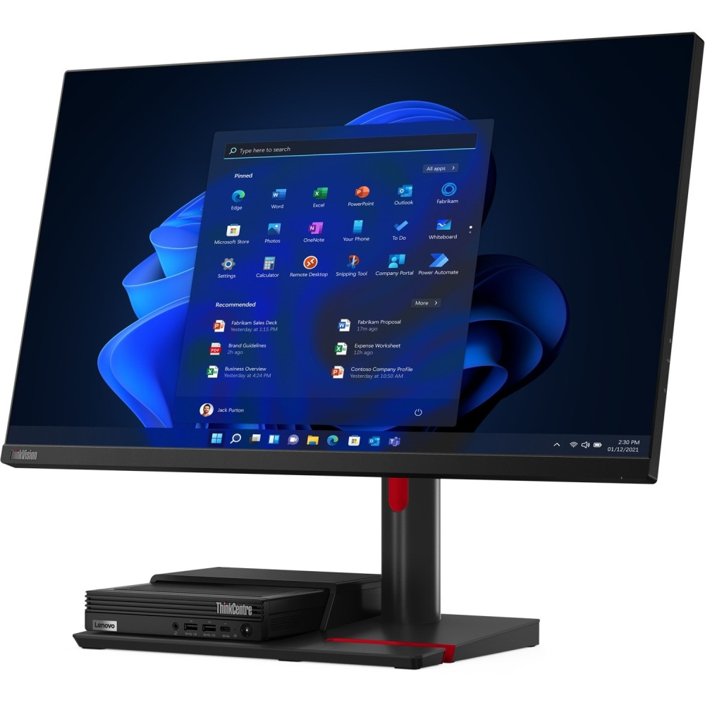 LENOVO, INC. Lenovo 12BLMAR6US  ThinkCentre TIO Flex 22i 22in Class Full HD LCD Monitor - 16:9 - Black - 21.5in Viewable - In-plane Switching (IPS) Technology - 1920 x 1080 - 16.7 Million Colors - 250 Nit - 4 ms - Speakers - HDMI - VGA - DisplayPort 
