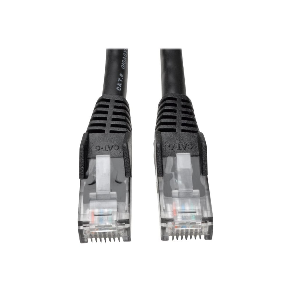 TRIPP LITE N201-050-BK Eaton Tripp Lite Series Cat6 Gigabit Snagless Molded (UTP) Ethernet Cable (RJ45 M/M), PoE, Black, 50 ft. (15.24 m) - Patch cable - RJ-45 (M) to RJ-45 (M) - 50 ft - UTP - CAT 6 - molded, snagless, stranded - black