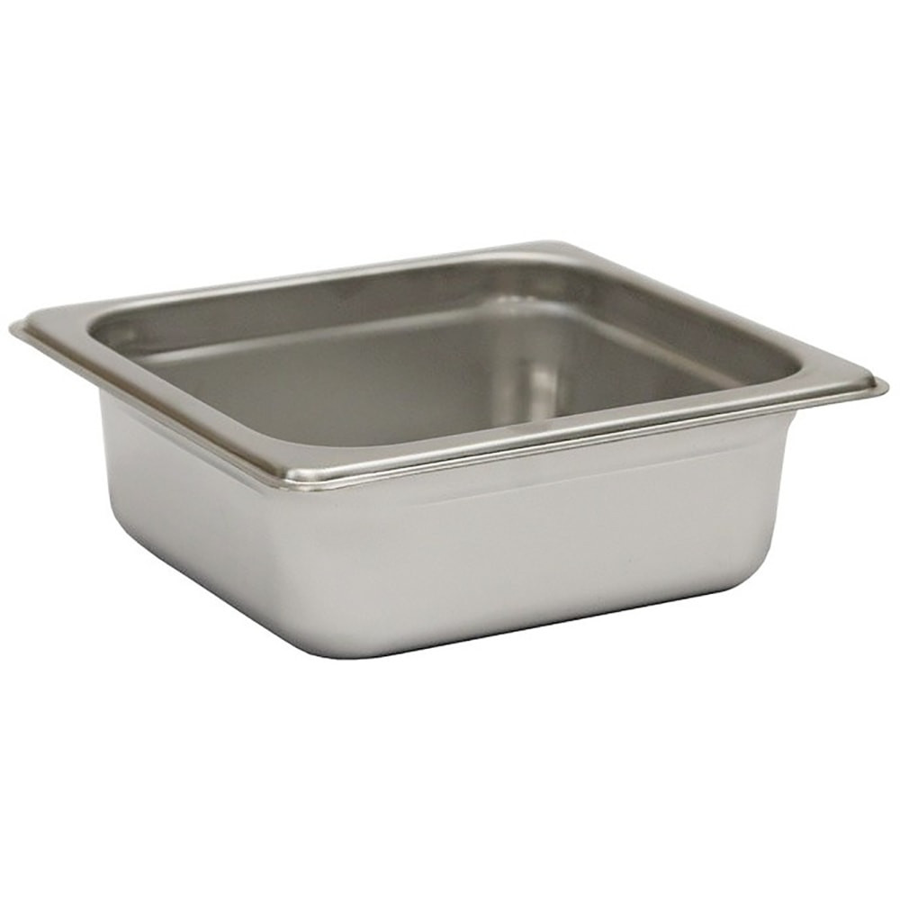 Prepare a buffet line at your next event with Hoffman Tech Browne Stainless Steel Steam Table Pans. Reinforced edges and corners offer lasting strength when carried.  Made from durable stainless steel.  Reinforced edges and corners.  Anti-jam design.