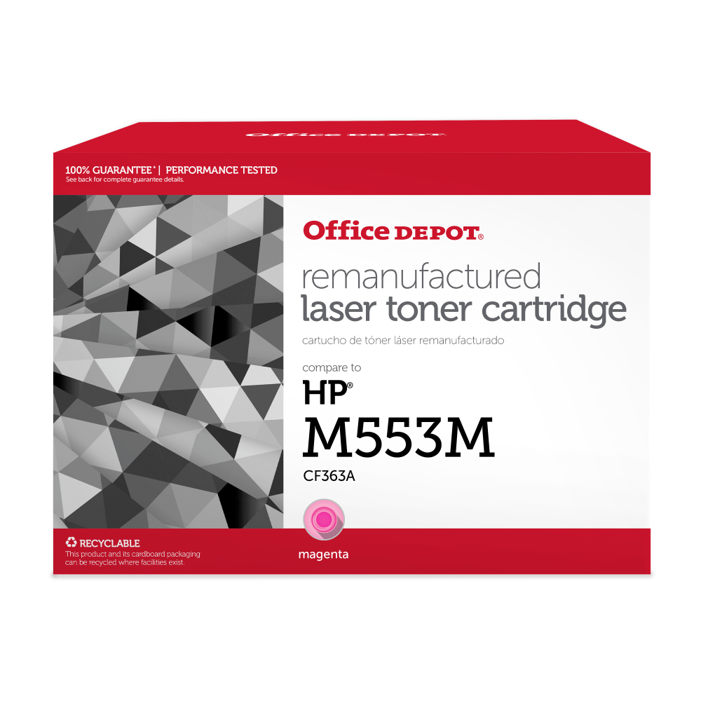 CLOVER TECHNOLOGIES GROUP, LLC 200939P Office Depot Remanufactured Magenta Toner Cartridge Replacement for HP 508A, OD508AM