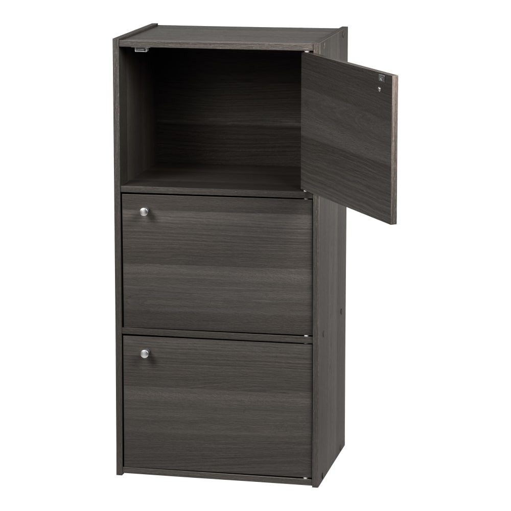 IRIS USA, INC. Iris 596486  35inH 3-Door Storage-Shelf, Gray