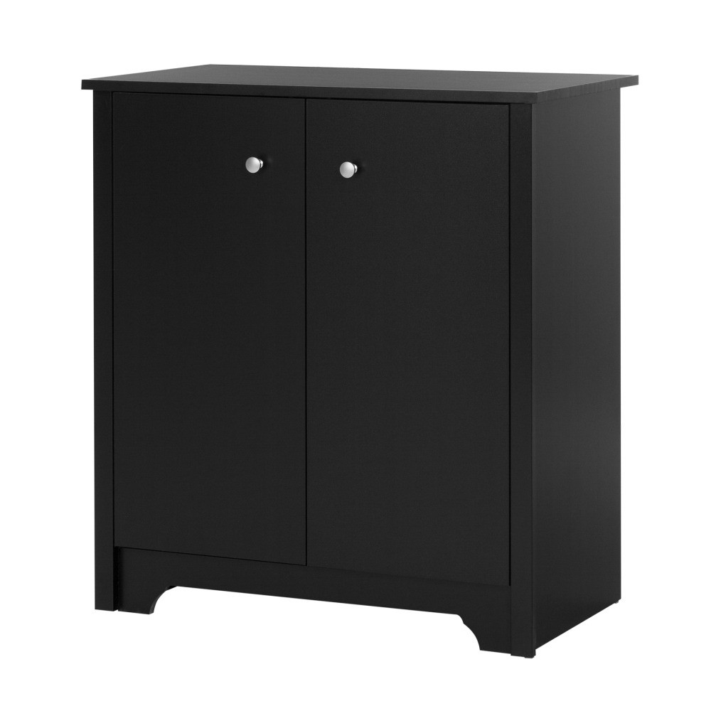 SOUTH SHORE IND LTD 10329 South Shore Vito Small 2-Door Storage Cabinet, Pure Black