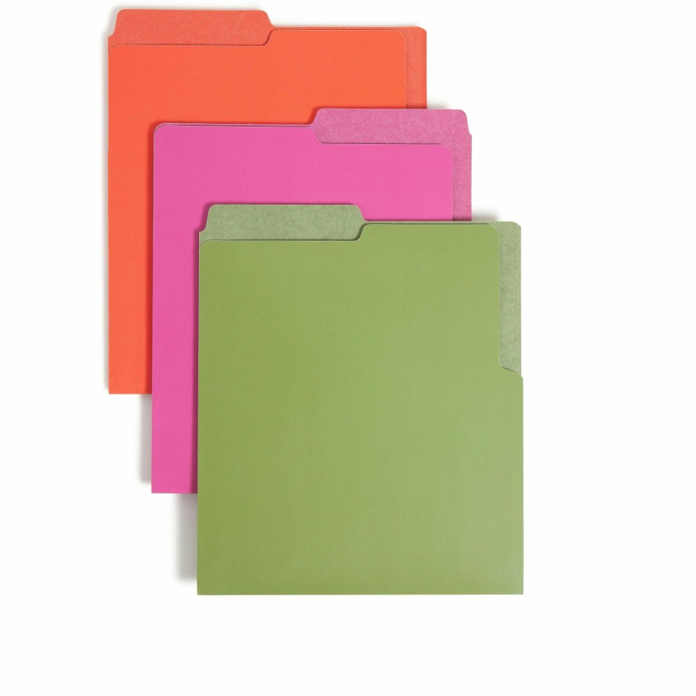 SMEAD MFG CO 75406 Smead Organized Up Heavyweight Vertical File Folders, 8-1/2in x 11in, Assorted Colors, Pack Of 6 Folders