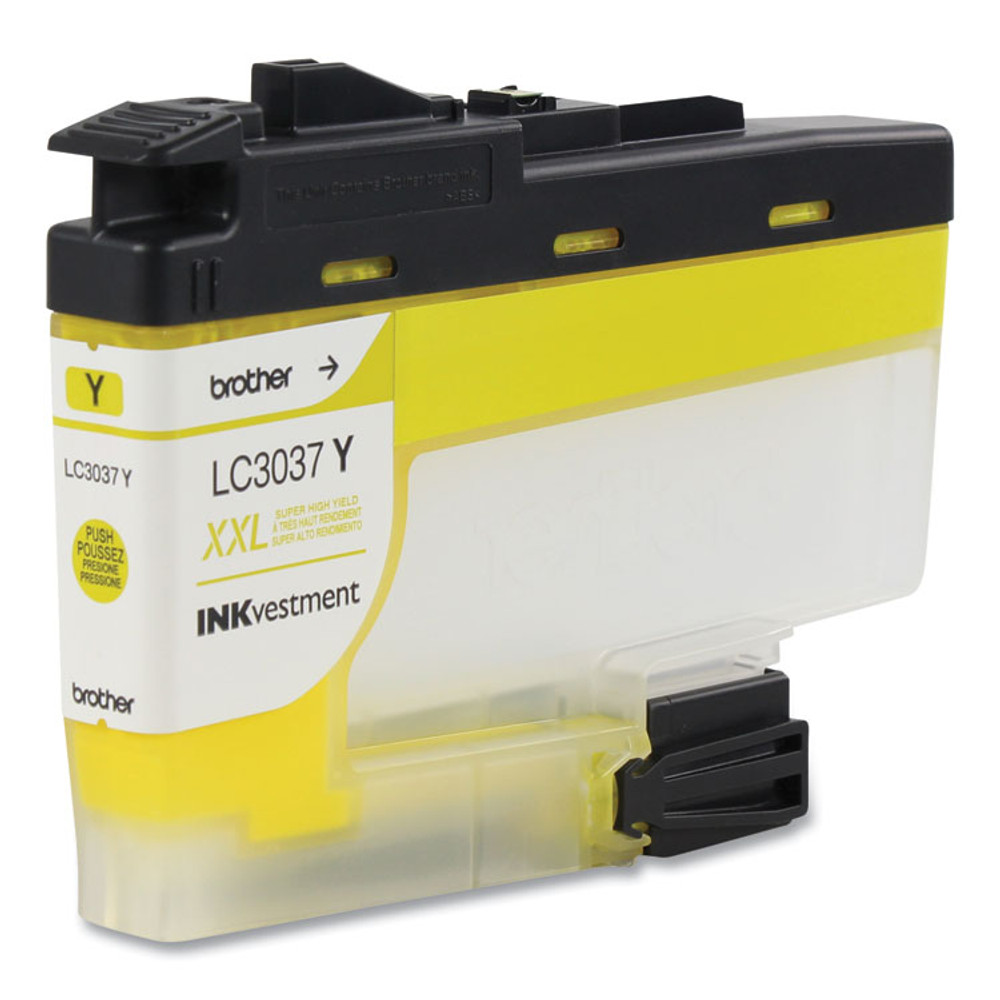 BROTHER INTL. CORP. LC3037Y LC3037Y INKvestment Super High-Yield Ink, 1,500 Page-Yield, Yellow