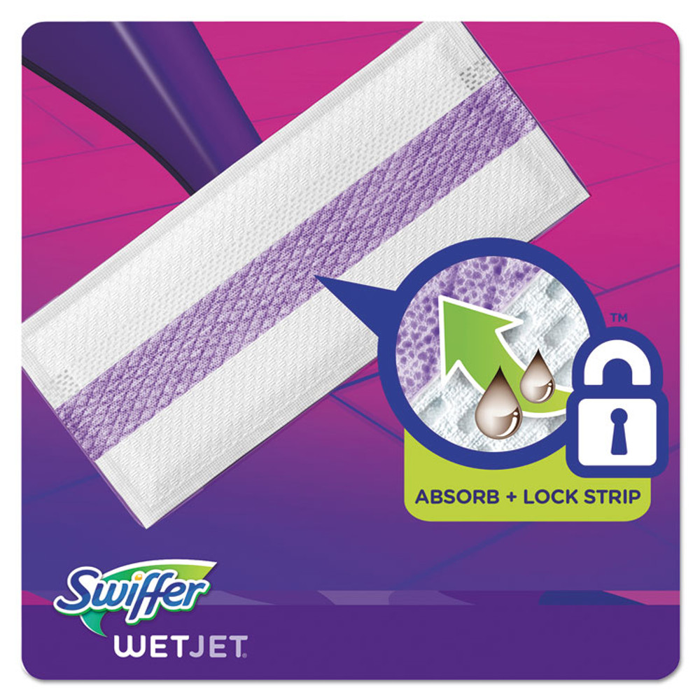 PROCTER & GAMBLE Swiffer® 08443CT WetJet System Refill Cloths, 11.3" x 5.4", White, 24/Box, 4/Carton