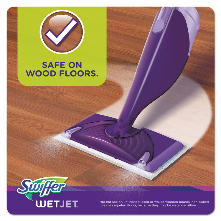 PROCTER & GAMBLE Swiffer® 08443CT WetJet System Refill Cloths, 11.3" x 5.4", White, 24/Box, 4/Carton