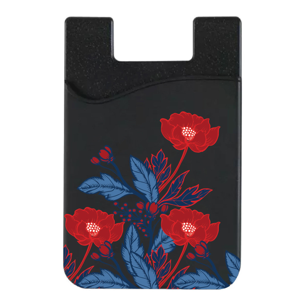 CENTON ELECTRONICS, INC. OTM Essentials OP-TI-Z124A  Mobile Phone Wallet Sleeve, 3.5inH x 2.3inW x 0.1inD, Red Poppies, OP-TI-Z124A