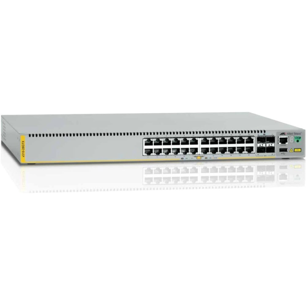 ALLIED TELESIS, INC. Allied Telesis AT-X510-28GSX-80  AT-X510-28GSX-80 Layer 3 Switch - Manageable - 1000Base-X, 10GBase-X - 3 Layer Supported - 24 SFP Slots - Rack-mountable - 1 Year Limited Warranty