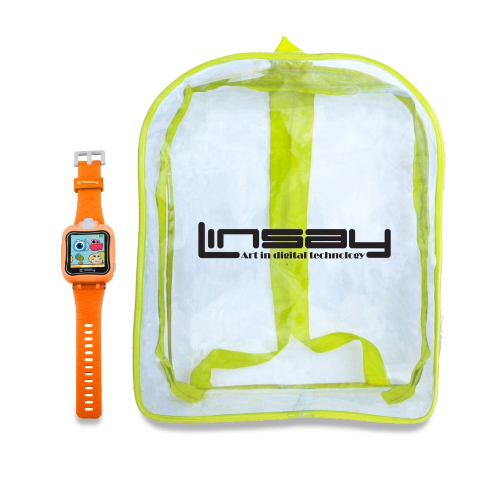 LINSAY S5WCLORANGEBAG  Kids Smart Watch With Bag, Orange, S5WCLORANGEBAG