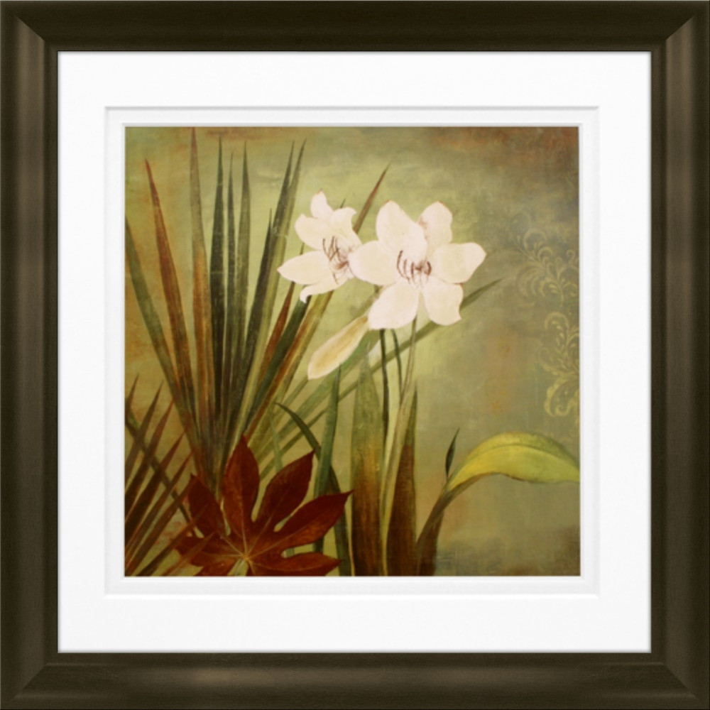 LCO DESTINY LLC 55290 Timeless Frames Marren Espresso-Framed Floral Artwork, 10in x 10in, Paradise I