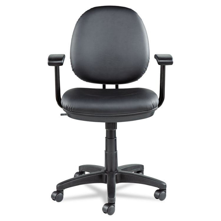 ALERA IN4819 Alera Interval Series Swivel/Tilt Task Chair, Bonded Leather Seat/Back, Up to 275 lb, 18.11" to 23.22" Seat Height, Black