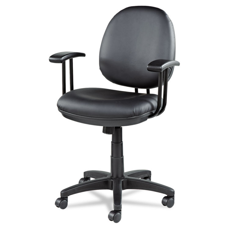 ALERA IN4819 Alera Interval Series Swivel/Tilt Task Chair, Bonded Leather Seat/Back, Up to 275 lb, 18.11" to 23.22" Seat Height, Black