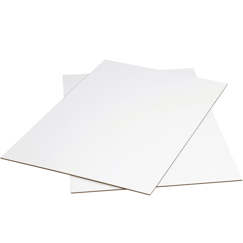 B O X MANAGEMENT, INC. SP4896W Partners Brand Corrugated Sheets, 48in x 96in, White, Pack Of 5