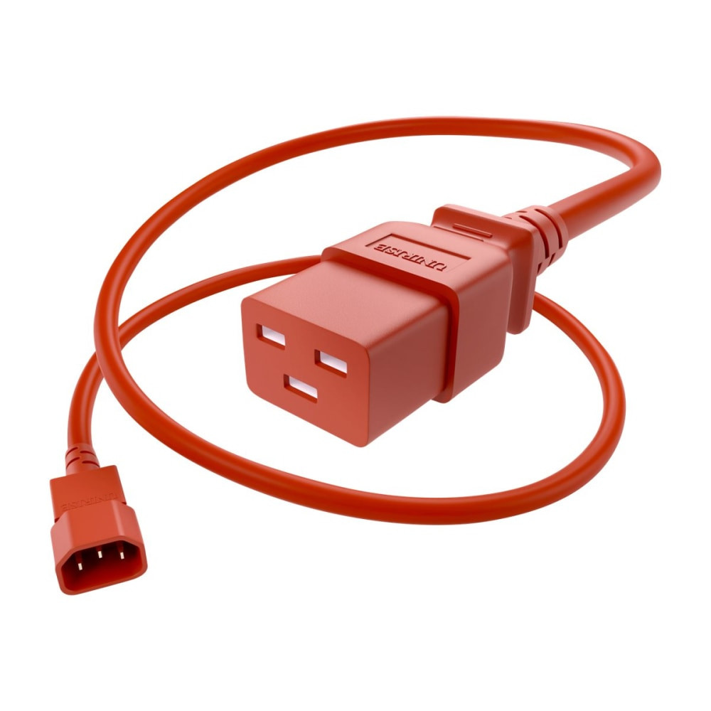 UNIRISE USA, LLC UNC Group PWCD-C14C19-15A-06F-RED  - Power extension cable - IEC 60320 C14 to IEC 60320 C19 - 250 V - 15 A - 6 ft - red