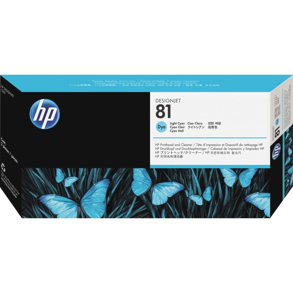 HP INC. C4954A HP 81 (C4954A) Light Cyan Printhead Inkjet Cartridge with print head cleaner