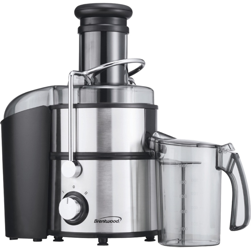 BRENTWOOD APPLIANCES, INC. JC-500 Brentwood JC-500 Power Juice Extractor - 700 Watts - 800 W Motor - Stainless Steel, Silver, Black