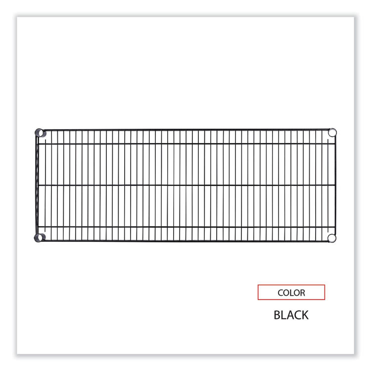 ALERA SW58-4818BL Industrial Wire Shelving Extra Wire Shelves, 48w x 18d, Black, 2 Shelves/Carton