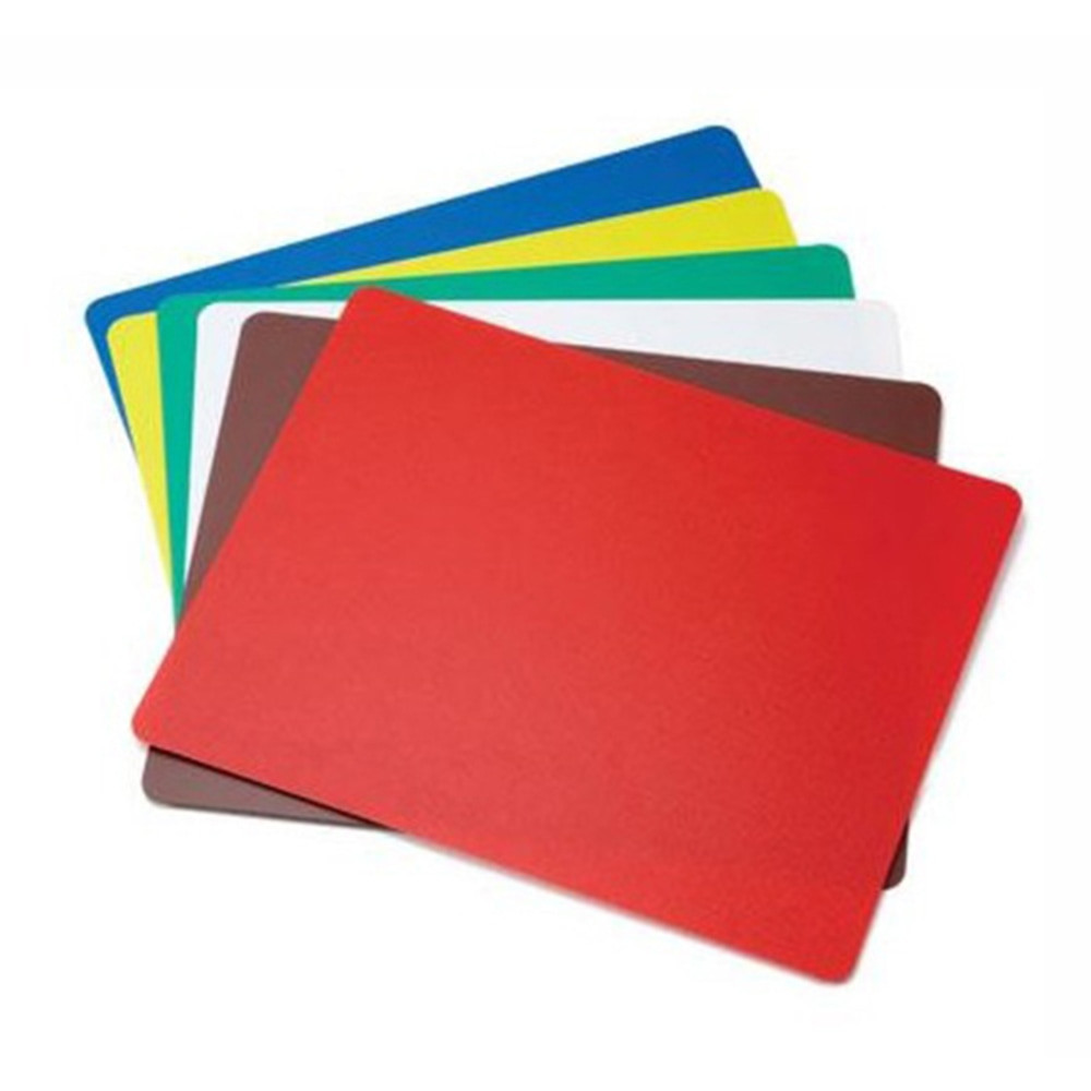 Prep ingredients with ease using Tablecraft Flexible Cutting Boards. The flexible design helps to prevent damage to the board when you are cutting ingredients.  Durable polyethylene construction.  Dishwasher safe.  NSF certified.