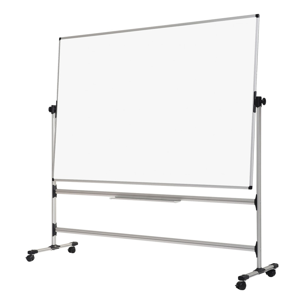 BI-SILQUE VISUAL COMM.PROD. MasterVision RQR0221  Earth Melamine Non-Magnetic Dry-Erase Whiteboard Revolving Easel, 36in x 71in, White