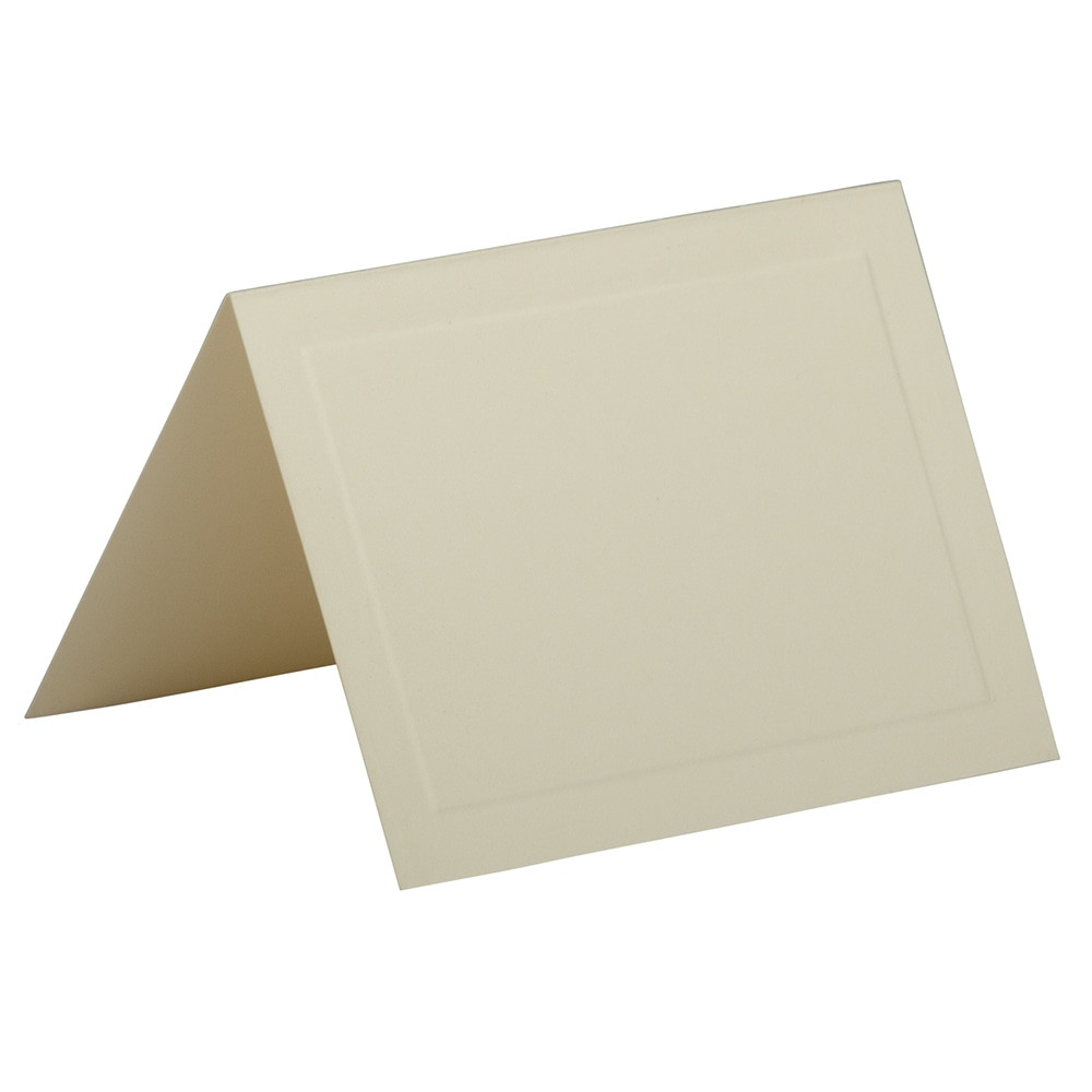 JAM PAPER AND ENVELOPE 37806087 JAM Paper Strathmore Fold-Over Cards, With Panel, 4 Bar, 3 1/2in x 4 7/8in, Ivory, Pack Of 25