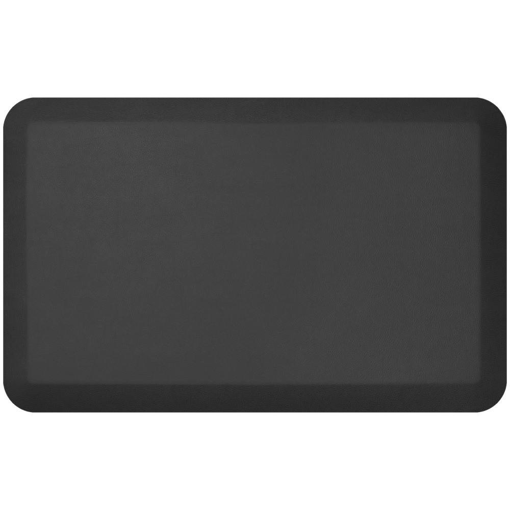 LETs GEL, INC. 106-16-2032-1 GelPro NewLife Designer Comfort Leather Grain Anti-Fatigue Floor Mat, 20in x 32in, Jet