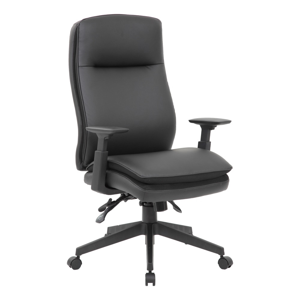 NORSTAR OFFICE PRODUCTS INC. Boss Office Products B730-BK  Caressoft Executive Ergonomic High-Back Chair, Black