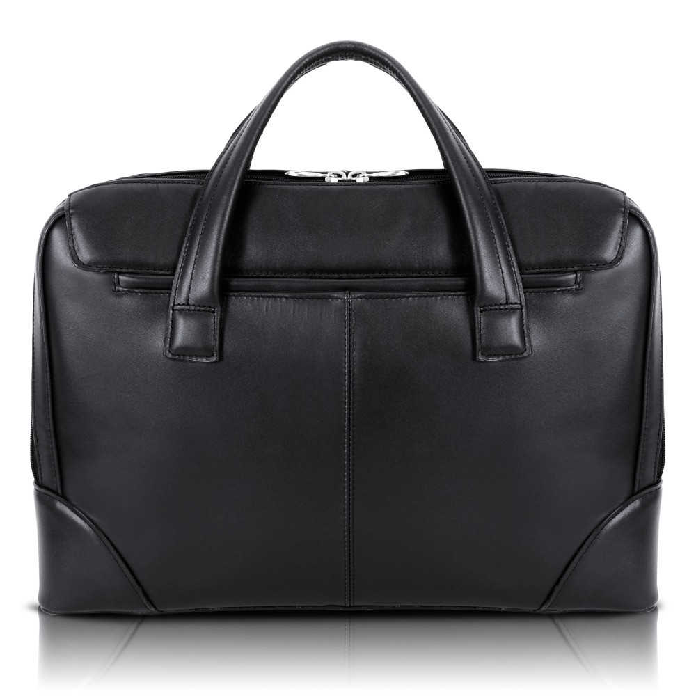 MCKLEIN COMPANY, LLC 88565 McKlein Harpswell Dual Compartment Briefcase with 17in Laptop Pocket, Black