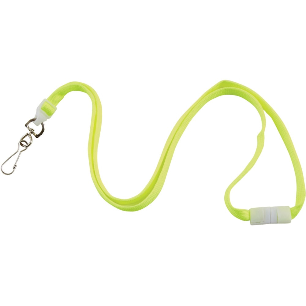 ADVANTUS CORP. 97589 Advantus Neon Breakaway Lanyard - 12 / Pack - 0.5in Width x 36in Length - Neon Yellow