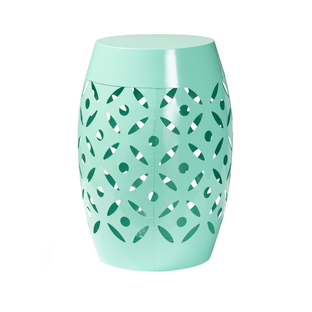 WHOLESALE INTERIORS, INC. 2721-12113 Baxton Studio Hallie Outdoor Side Table, 18-5/16inH x 12-1/4inW x 12-1/4inD, Aqua