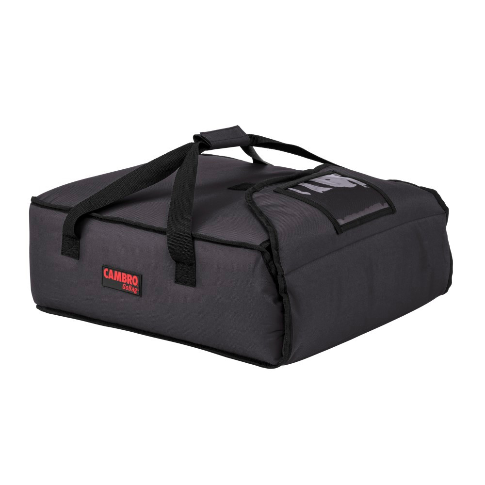 CAMBRO MFG. CO. GBP216110 Cambro Standard Pizza GoBags, For 2 Boxes, 6 1/2in x 16 1/2in x 18in, Black, Set Of 4 GoBags
