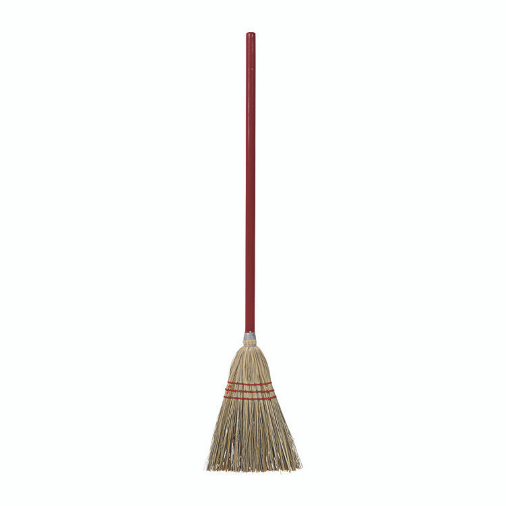 BOARDWALK BR10016 Corn/Fiber Brooms, Corn/Synthetic Fiber Bristles, 36" Overall Length, Gray/Natural, 12/Carton