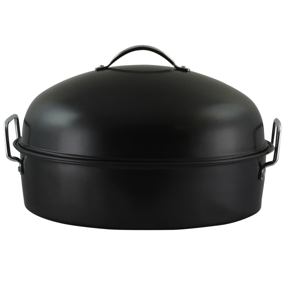 GIBSON OVERSEAS INC. 995101012M Gibson Home Kenmar High-Dome Roaster Set, Black