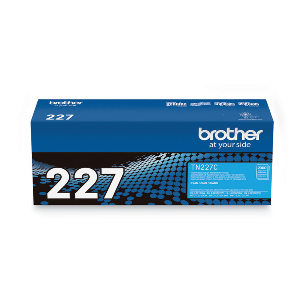 BROTHER INTL. CORP. TN227C TN227C High-Yield Toner, 2,300 Page-Yield, Cyan