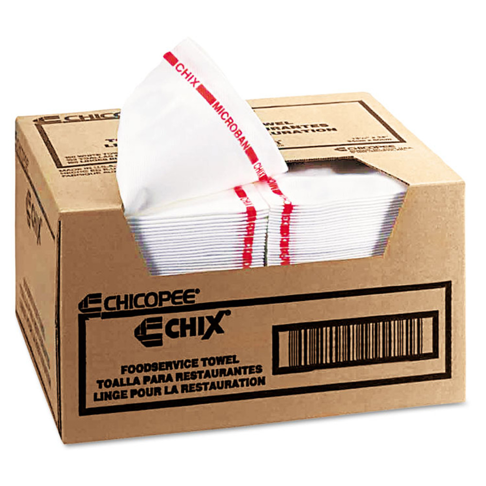 CHICOPEE, INC Chix® 8250 Reusable Food Service Towels, Fabric, 13 x 24, White, 150/Carton